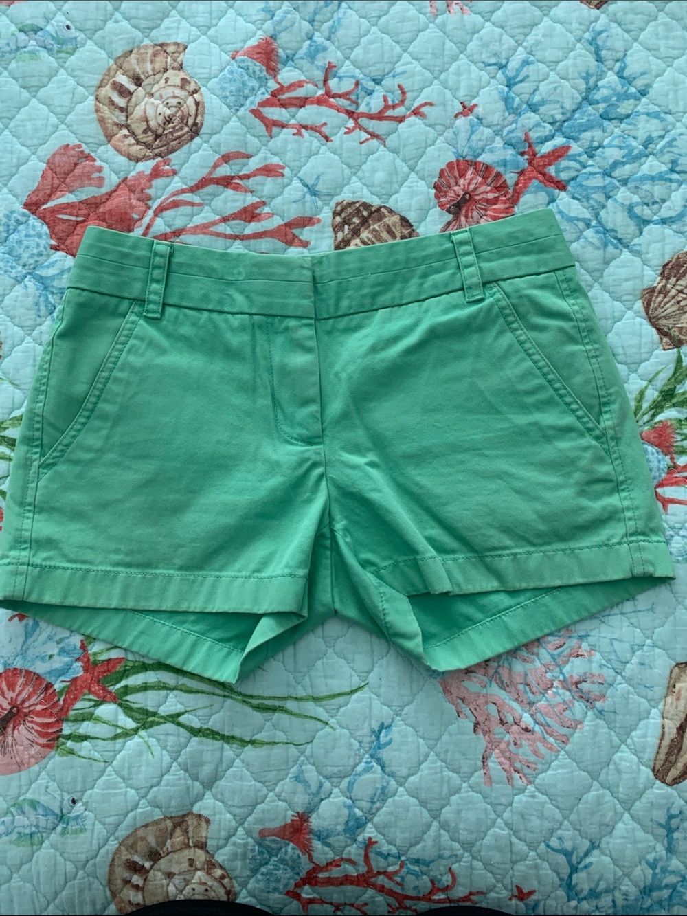 J. Crew  CHINO Seafoam Green Cotton Bermuda Shorts